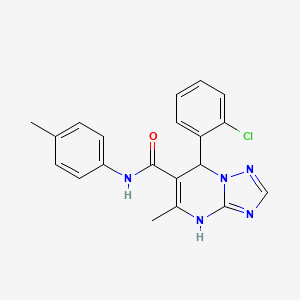 molecular formula C20H18ClN5O B2537309 7-(2-chlorophenyl)-5-methyl-N-(p-tolyl)-4,7-dihydro-[1,2,4]triazolo[1,5-a]pyrimidine-6-carboxamide CAS No. 420831-88-5