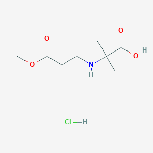 2-[(3-Methoxy-3-oxopropyl)amino]-2-methylpropanoic acid;hydrochloride