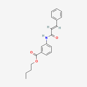 molecular formula C20H21NO3 B2537333 3-Cinnamamido benzoate de butyle CAS No. 304887-13-6