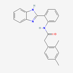 molecular formula C23H21N3O B2537339 2-(2,4-二甲苯基)乙酰胺-N-(2-(1H-苯并[d]咪唑-2-基)苯基) CAS No. 899958-27-1