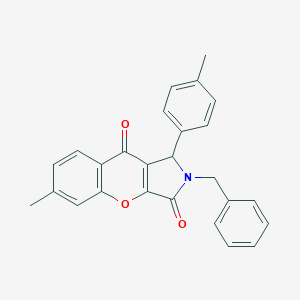 molecular formula C26H21NO3 B253734 2-Benzyl-6-methyl-1-(4-methylphenyl)-1,2-dihydrochromeno[2,3-c]pyrrole-3,9-dione 