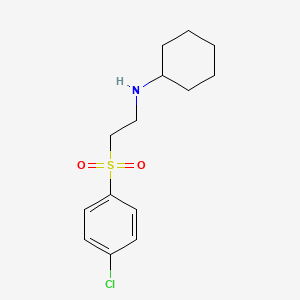 N-[2-(4-chlorophenyl)sulfonylethyl]cyclohexanamine