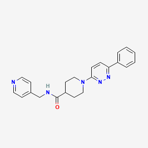 molecular formula C22H23N5O B2537356 1-(6-phenylpyridazin-3-yl)-N-(pyridin-4-ylmethyl)piperidine-4-carboxamide CAS No. 1105217-10-4