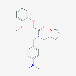 molecular formula C23H30N2O4 B253736 N-[4-(dimethylamino)benzyl]-2-(2-methoxyphenoxy)-N-(tetrahydrofuran-2-ylmethyl)acetamide 