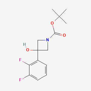molecular formula C14H17F2NO3 B2537365 叔丁基-3-(2,3-二氟苯基)-3-羟基氮杂环丁烷-1-羧酸酯 CAS No. 1227617-37-9
