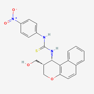 3-[(1S,2S)-2-(hydroxymethyl)-1H,2H,3H-naphtho[2,1-b]pyran-1-yl]-1-(4-nitrophenyl)thiourea