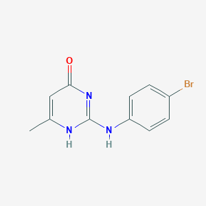 molecular formula C11H10BrN3O B253737 2-(4-bromoanilino)-6-methyl-1H-pyrimidin-4-one 