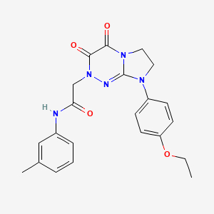 molecular formula C22H23N5O4 B2537378 2-(8-(4-乙氧基苯基)-3,4-二氧代-3,4,7,8-四氢咪唑并[2,1-c][1,2,4]三嗪-2(6H)-基)-N-(间甲苯基)乙酰胺 CAS No. 941996-18-5