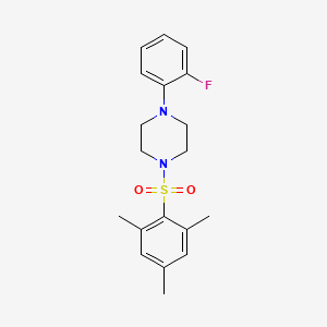 molecular formula C19H23FN2O2S B2537385 1-(2-Fluorophenyl)-4-(2,4,6-trimethylbenzenesulfonyl)piperazine CAS No. 496019-91-1