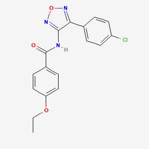 molecular formula C17H14ClN3O3 B2537386 N-(4-(4-chlorophenyl)-1,2,5-oxadiazol-3-yl)-4-ethoxybenzamide CAS No. 866237-93-6