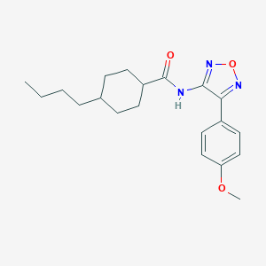 4-butyl-N-[4-(4-methoxyphenyl)-1,2,5-oxadiazol-3-yl]cyclohexanecarboxamide
