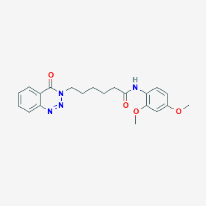 molecular formula C21H24N4O4 B2537394 N-(2,4-dimethoxyphenyl)-6-(4-oxo-1,2,3-benzotriazin-3-yl)hexanamide CAS No. 880811-43-8
