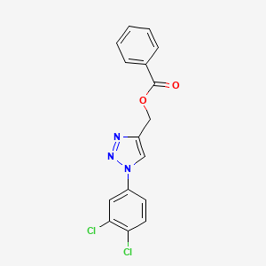 molecular formula C16H11Cl2N3O2 B2537396 [1-(3,4-二氯苯基)-1H-1,2,3-三唑-4-基]甲基苯甲酸酯 CAS No. 338419-31-1