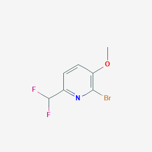 molecular formula C7H6BrF2NO B2537399 2-Bromo-6-(difluoromethyl)-3-methoxypyridine CAS No. 1806002-69-6