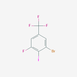 molecular formula C7H2BrF4I B2537401 3-溴-5-氟-4-碘苯三氟化物 CAS No. 1934724-90-9