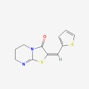 (2E)-2-[(thiophen-2-yl)methylidene]-2H,3H,5H,6H,7H-[1,3]thiazolo[3,2-a]pyrimidin-3-one