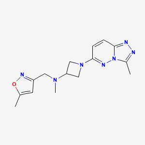 molecular formula C15H19N7O B2537408 N-methyl-N-[(5-methyl-1,2-oxazol-3-yl)methyl]-1-{3-methyl-[1,2,4]triazolo[4,3-b]pyridazin-6-yl}azetidin-3-amine CAS No. 2201395-21-1