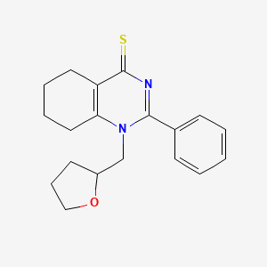 molecular formula C19H22N2OS B2537410 2-苯基-1-((四氢呋喃-2-基)甲基)-5,6,7,8-四氢喹唑啉-4(1H)-硫酮 CAS No. 685551-25-1