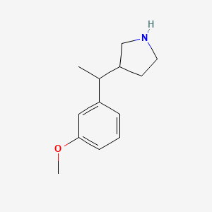 molecular formula C13H19NO B2537416 3-[1-(3-Methoxyphenyl)ethyl]pyrrolidine CAS No. 1341434-27-2