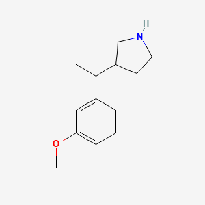 molecular formula C13H19NO B2537416 3-[1-(3-甲氧基苯基)乙基]吡咯烷 CAS No. 1341434-27-2