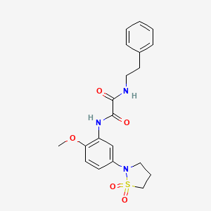 N1-(5-(1,1-dioxidoisothiazolidin-2-yl)-2-methoxyphenyl)-N2-phenethyloxalamide