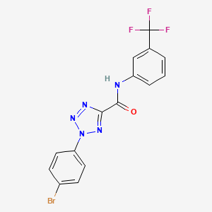 molecular formula C15H9BrF3N5O B2537422 2-(4-bromophenyl)-N-(3-(trifluoromethyl)phenyl)-2H-tetrazole-5-carboxamide CAS No. 1396799-47-5