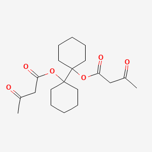 molecular formula C20H30O6 B2537424 1,1'-双(环己基)-1,1'-二基双(3-氧代丁酸酯) CAS No. 299934-31-9