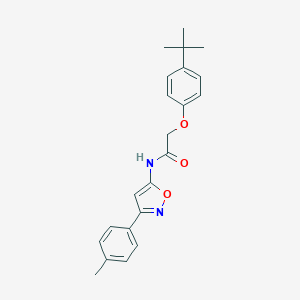 molecular formula C22H24N2O3 B253743 2-(4-tert-butylphenoxy)-N-[3-(4-methylphenyl)-5-isoxazolyl]acetamide 