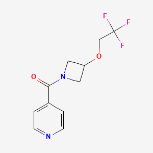 molecular formula C11H11F3N2O2 B2537437 吡啶-4-基(3-(2,2,2-三氟乙氧基)氮杂环丁-1-基)甲酮 CAS No. 2034542-31-7