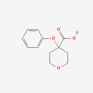 molecular formula C12H14O4 B2537438 4-Phenoxyoxan-4-carbonsäure CAS No. 1247488-88-5