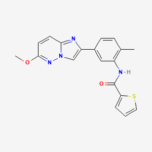 molecular formula C19H16N4O2S B2537445 N-(5-(6-甲氧基咪唑并[1,2-b]哒嗪-2-基)-2-甲基苯基)噻吩-2-甲酰胺 CAS No. 946322-90-3