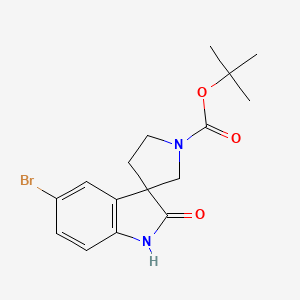 molecular formula C16H19BrN2O3 B2537447 tert-Butyl 5-bromo-2-oxospiro[indoline-3,3'-pyrrolidine]-1'-carboxylate CAS No. 1887237-17-3