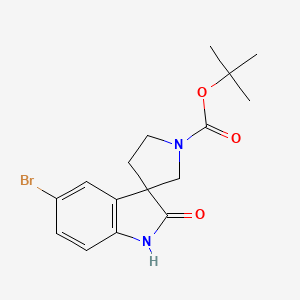 molecular formula C16H19BrN2O3 B2537447 叔丁基-5-溴-2-氧代螺[吲哚啉-3,3'-吡咯烷]-1'-羧酸盐 CAS No. 1887237-17-3