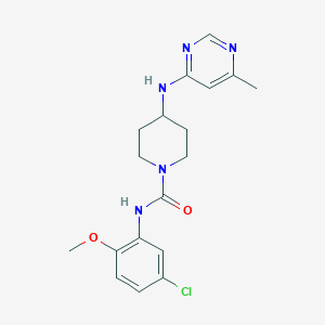 molecular formula C18H22ClN5O2 B2537453 N-(5-Chloro-2-methoxyphenyl)-4-[(6-methylpyrimidin-4-yl)amino]piperidine-1-carboxamide CAS No. 2415628-98-5