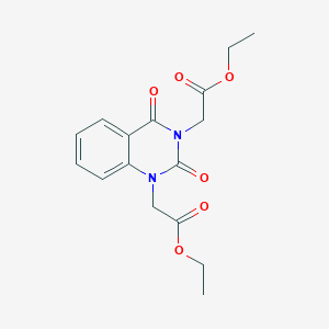 molecular formula C16H18N2O6 B2537455 diethyl 2,2'-(2,4-dioxoquinazoline-1,3(2H,4H)-diyl)diacetate CAS No. 105407-97-4