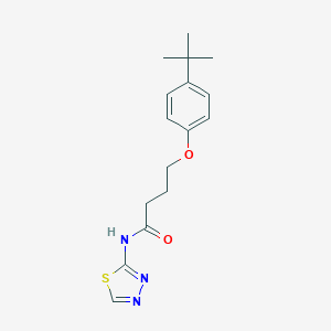 molecular formula C16H21N3O2S B253746 4-(4-tert-butylphenoxy)-N-(1,3,4-thiadiazol-2-yl)butanamide 