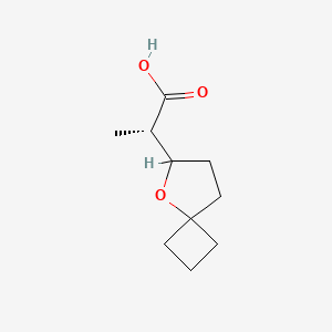 molecular formula C10H16O3 B2537471 (2S)-2-(5-Oxaspiro[3.4]octan-6-yl)propanoic acid CAS No. 2248215-14-5