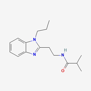 molecular formula C16H23N3O B2537472 2-methyl-N-[2-(1-propylbenzimidazol-2-yl)ethyl]propanamide CAS No. 861428-64-0