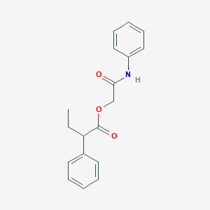 molecular formula C18H19NO3 B2537474 2-Oxo-2-(phenylamino)ethyl 2-phenylbutanoate CAS No. 1009247-89-5
