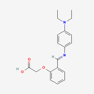 molecular formula C19H22N2O3 B2537493 {2-[(E)-{[4-(diethylamino)phenyl]imino}methyl]phenoxy}acetic acid CAS No. 95316-71-5