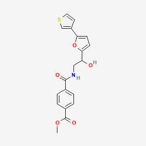 Methyl 4-((2-hydroxy-2-(5-(thiophen-3-yl)furan-2-yl)ethyl)carbamoyl)benzoate