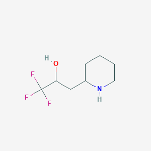 molecular formula C8H14F3NO B2537501 1,1,1-Trifluoro-3-piperidin-2-ylpropan-2-ol CAS No. 878284-11-8