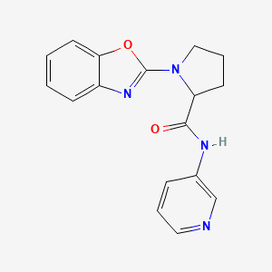 molecular formula C17H16N4O2 B2537504 1-(benzo[d]oxazol-2-yl)-N-(pyridin-3-yl)pyrrolidine-2-carboxamide CAS No. 1796899-47-2