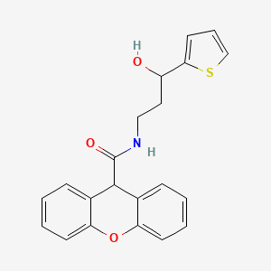 N-(3-hydroxy-3-(thiophen-2-yl)propyl)-9H-xanthene-9-carboxamide