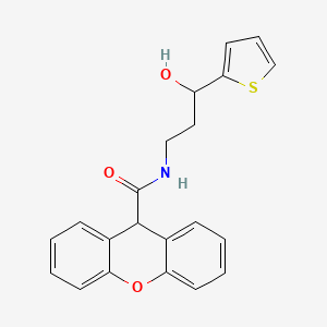 molecular formula C21H19NO3S B2537513 N-(3-Hydroxy-3-(thiophen-2-yl)propyl)-9H-xanthen-9-carboxamid CAS No. 1421526-65-9