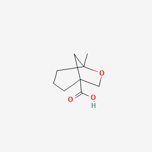 molecular formula C9H14O3 B2537517 5-甲基-6-氧杂双环[3.2.1]辛烷-1-羧酸 CAS No. 2248321-40-4