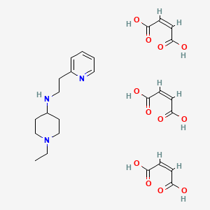 molecular formula C26H35N3O12 B2537524 1-Ethyl-N-(2-(pyridin-2-yl)ethyl)piperidin-4-amine trimaleate CAS No. 1609430-40-1