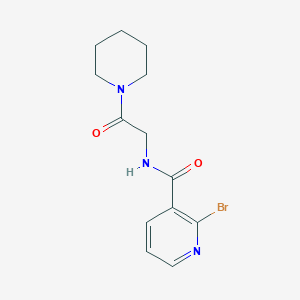 molecular formula C13H16BrN3O2 B2537532 2-bromo-N-[2-oxo-2-(piperidin-1-yl)ethyl]pyridine-3-carboxamide CAS No. 1797400-20-4