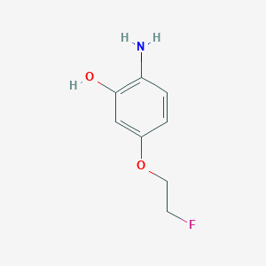 molecular formula C8H10FNO2 B2537535 2-氨基-5-(2-氟乙氧基)苯酚 CAS No. 1699753-43-9