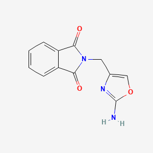 molecular formula C12H9N3O3 B2537537 2-[(2-氨基-1,3-恶唑-4-基)甲基]异吲哚-1,3-二酮 CAS No. 2375267-53-9